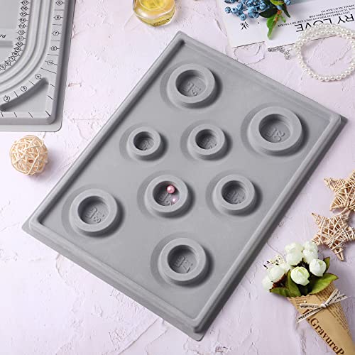 SUPVOX Necklace Beading Board DIY Jewelry Design Tray for Necklace Bracelet Jewelry Making 2PCS