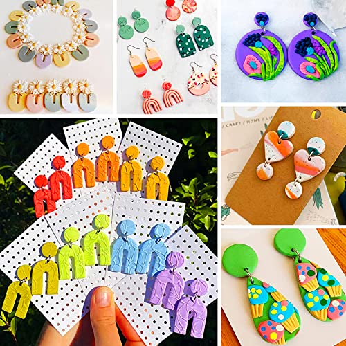 KEOOID Polymer Clay Cutters for Earrings, Plastic Clay Cutters for Polymer Clay Jewelry, Polymer Clay Cutters Shapes for Earrings Polymer Clay Cutters Set for Jewelry Making (Blue)
