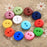 100Pcs 15mm Mixed Color Round 2 Holes Resin Buttons Craft Buttons for Sewing Scrapbook DIY Handmade Decorations