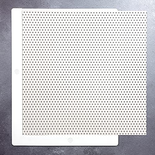 Waffle Flower Stencil Mat - Matte White Silicone Craft Mat w/ Storage Bag for Ink Blending. Non-Slip, Waterproof, Heat-Resistant, Non-Stick and Non-Reflective. 9x12" Open Edge for Bigger Media Sizes.