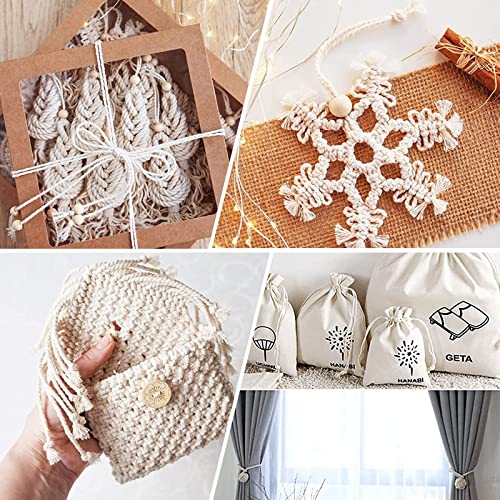 Macrame Cord Kit Macrame Kits with 50pcs Macrame Supplies 109 Yards 3mm Cotton Macrame Plant Hangers Kits with Easy to Follow Instructions for Adult Beginners