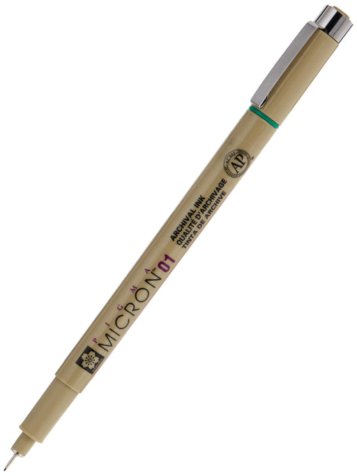 Sakura Pigma Micron Pen.25mm Bulk Green, 0.25mm