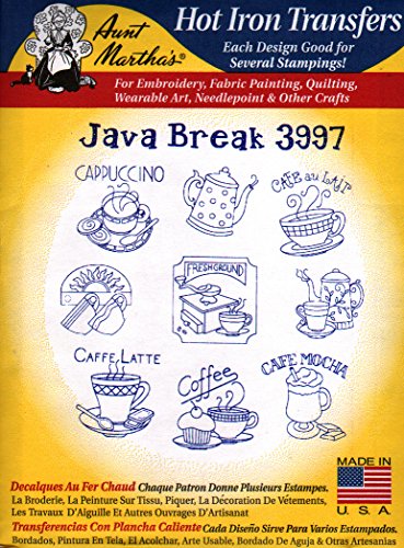 Java 3997 Break Aunt Martha's Hot Iron Embroidery Transfer