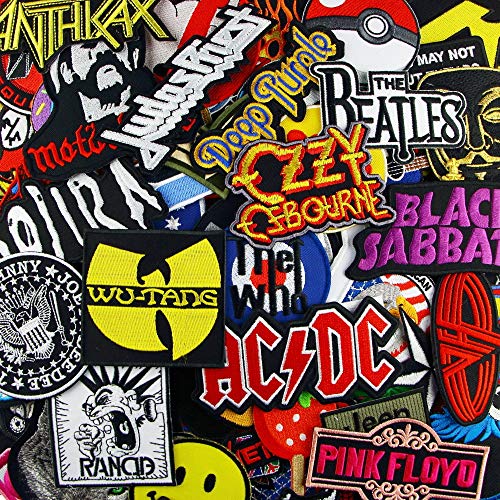24 Patches - Random Logo Iron/Sew on Patch | Flag | Space | Car | Music Band | Cute Logo | Movie | Cartoon | Text | Animal | Sport | Flower | and Others and Others Iron/Sew on Embroidered Patches