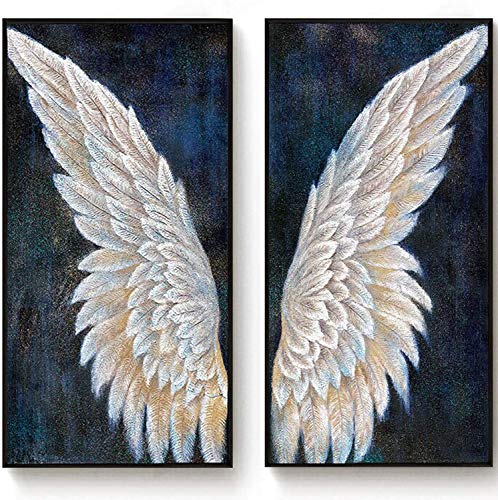 Diamond Painting Kits for Adults, DIY 5D Diamond Painting Paint Angle Wings by Number with Gem Art Drill Dotz Diamond Painting Kits for Kids for Home Wall Décor 11.8x21.65inch (2 Pack Angle Wings)