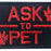 Service Dog Ask to Pet Tactical Embroidered Morale Hook & Loop Patch - Red