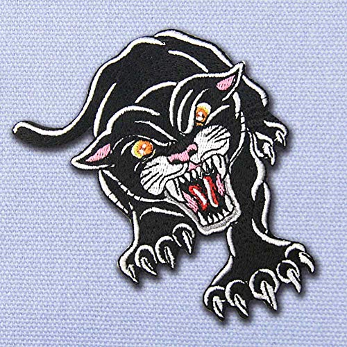 The Roaring Carnivorous Panther Patch Embroidered Applique Badge Iron On Sew On Emblem
