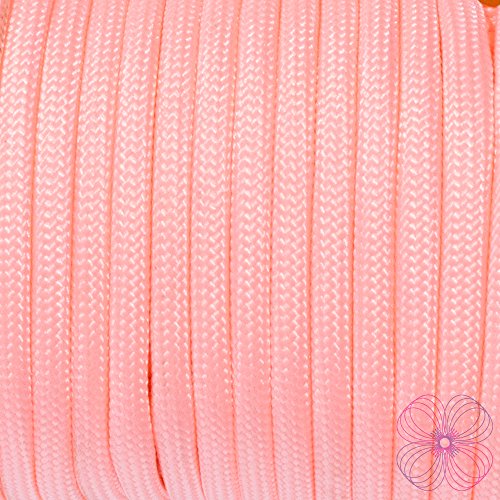 Craft County Glow in The Dark Zesty 21 Strand Luminous 550 Paracord – for DIY Bracelets, Lanyards, and Jewelry (Pink, 100 Feet)