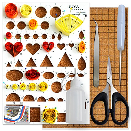 JUYA Paper Quilling Kit with Blue Tools 960 Strips Board Mould Crimper Coach Comb (Paper Width 5mm)