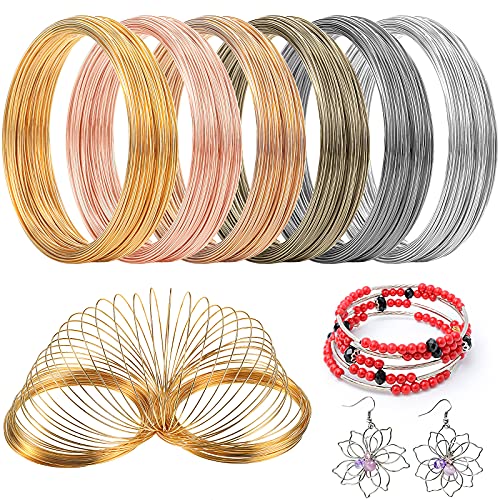 Jewelry Wire Memory Beading Wire Steel Memory Wire Multicolor Jewelry Wire for Jewelry Making Supplies Necklace Bracelet Earring Crafts DIY (300)