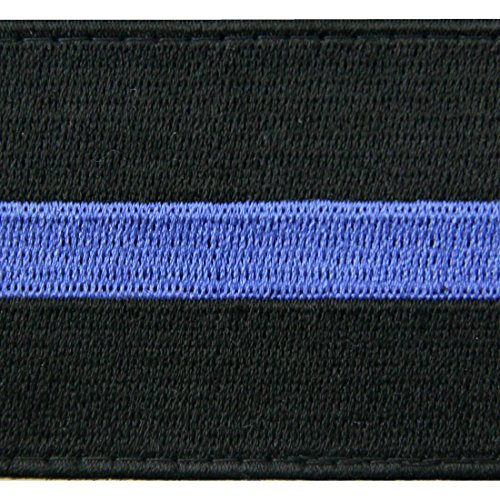 Thin Blue Line Patch Embroidered Tactical Applique Army Morale Hook & Loop Emblem