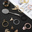 250 Pieces Flat Split Key Rings Including 70 Pieces 7 Colors Chain Rings and 180 Pieces 6 Colors Open Jump Rings (25 mm, 7 mm)