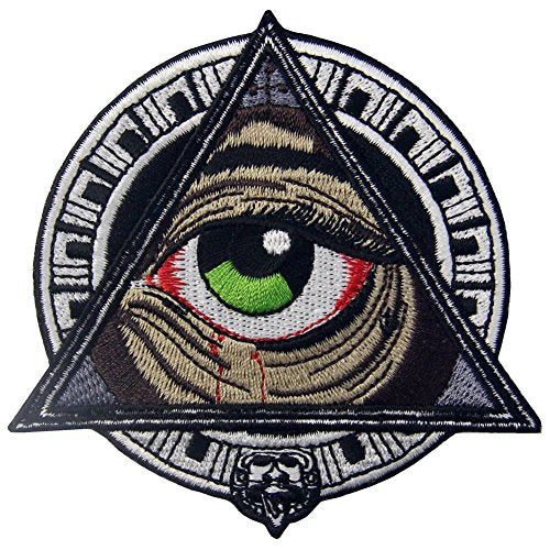 Mayan Geometric Patterns All Seeing Blooding Eye Patch Embroidered Applique Iron On Sew On Emblem