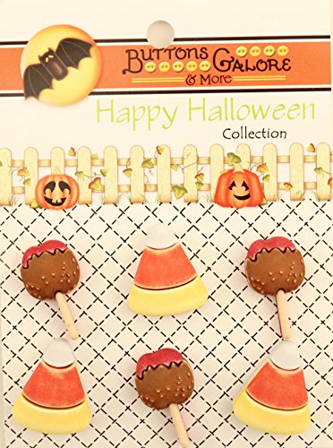 Buttons Galore Happy Halloween Buttons-Set of 6 Cards