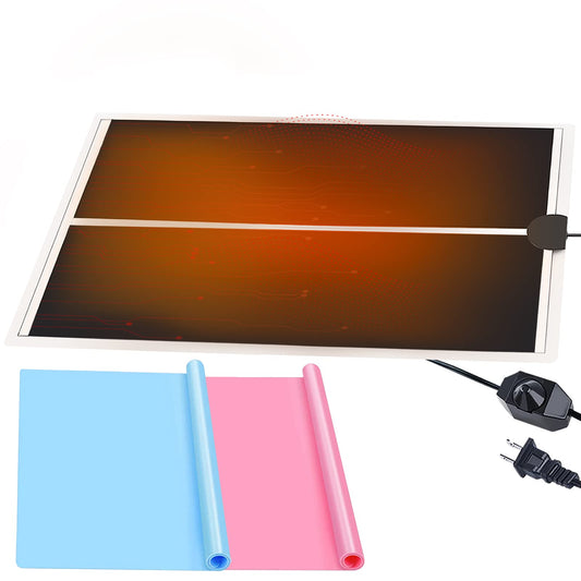 Resin Curing Heating Mat, Resin Curing Machine with 2 pcs Silicone Mats for Fast Curing Epoxy Resin, Resin Dryer for Silicone Molds, Resin Molds, Resin Supplies