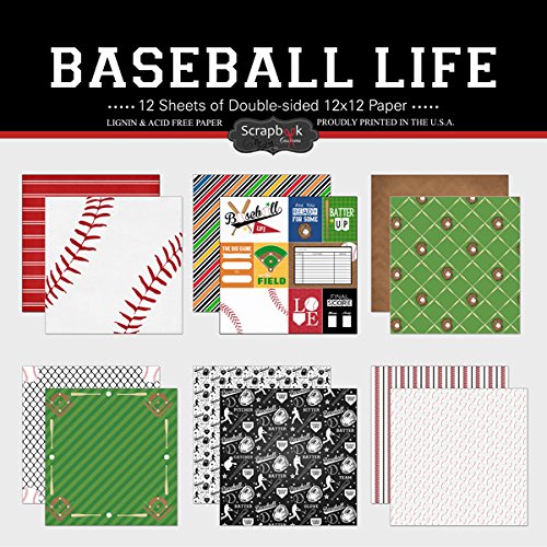 Scrapbook Customs Themed Paper Scrapbook Kit, Baseball Life