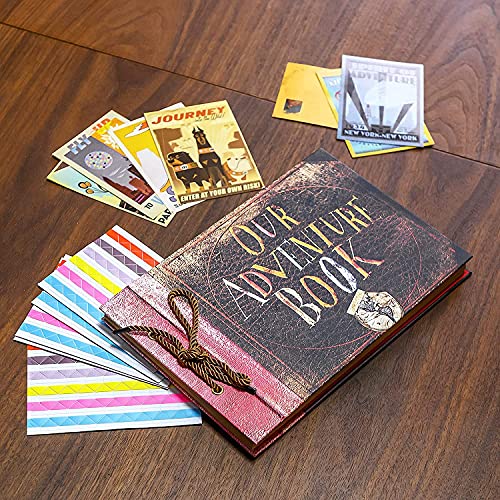 T-HAOHUA Anniversary Photo Album Scrapbook - Our Adventure Book Wedding Photo Album Scrapping 11.6"x7.5" inches, 80 Pages - Includes Bonus 5 Postcards and 5 Self-Adhesive Photo Corners