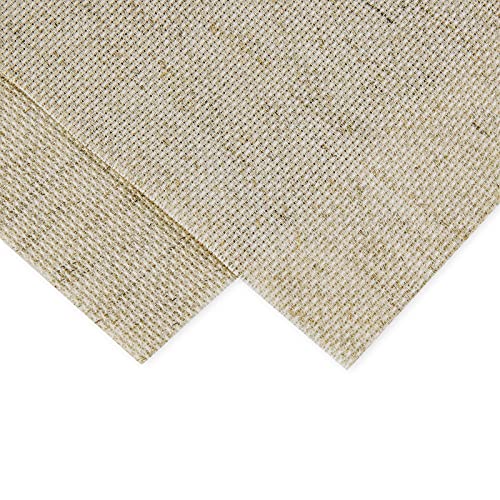 CANFOISON Aida Cloth Big Size 14 Count, Natural Oatmeal Cross Stitch Fabric, 60 inch by 36 inch (60 inch by 1 Yard)