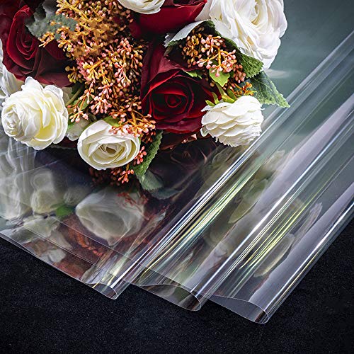 iLovepaper Clear Cellophane Wrap Roll 33''x115Ft, 3 Mil Thick Clear Cellophane Wrapping Paper|Christmas Wrap Roll|Cellophane Roll | Cellophane Wrap for Christmas Halloween Gifts, Baskets, Flowers