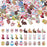 210pcs Assorted Wood Buttons Mixed Color Painting 2 Hole Rabbit Egg Girl Decorative Wooden Buttons for DIY Sewing Handmade Ornament Clothing Jewelry Crafts Making Hole:1.4-2mm