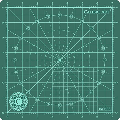 Calibre Art Rotating Self Healing Cutting Mat 8x8 (7" grids), Perfect for Quilting & Art Projects