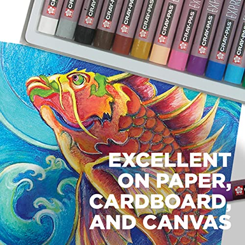 SAKURA Cray-Pas Expressionist Oil Pastel Set - Soft Oil Pastels for Artists - 16 Colors