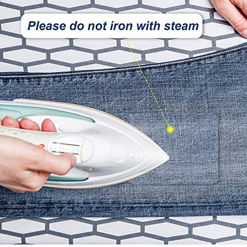 Boao Iron on Patches Iron on Denim Patches Repair Kit for Clothes, Jeans, Jackets, Large Size, 4.9 Inch, Denim Cloth(15 Pieces)