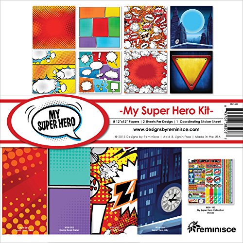 Reminisce My Super Hero Collection Kit, Multicolor, 12" by 12", (MSH-200)
