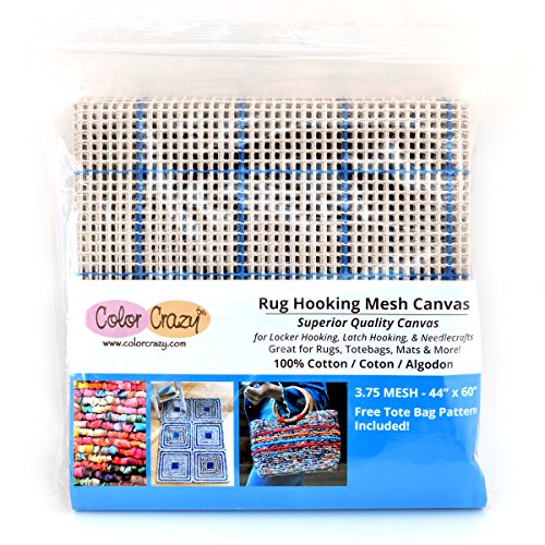 Color Crazy Rug Hooking Mesh Canvas - 3.75 Mesh with Free Pattern