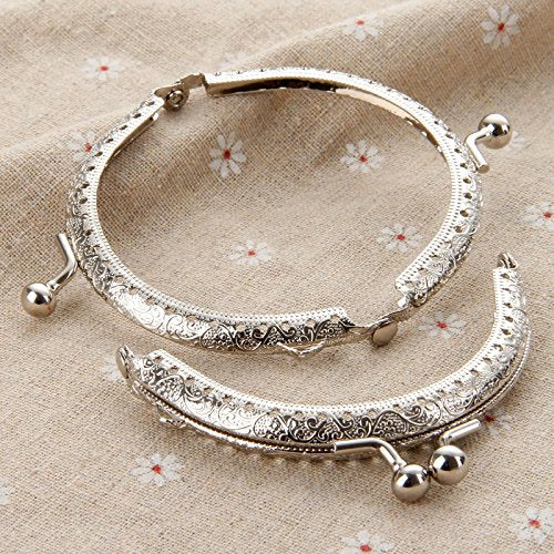Mtsooning 20PCS Metal Wallet Clasp, Bronze Retro Arch Purse Coin Bag, Metal Frame Kiss Clasp Lock for DIY Bag Sewing Craft