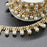 Jerler 1 Yard Pearl Tassel Rhinestone Trim, Inlaid Pearl Beaded Chain, Crystal Applique Ideal for DIY and Wedding Party Decoration Bridal Embellishments, 0.55" Width (Tassel-2)