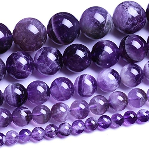 Natural Round Dream Amethyst Agate Loose Stone Beads Bulk for Jewelry Making 2MM