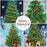 YOBEYI DIY Christmas Card with Diamond Painting Drill by Numbers 4Packs Christmas Tree Santa Claus New Year Greeting Card Christmas Stickers Christmas Gifts (B)