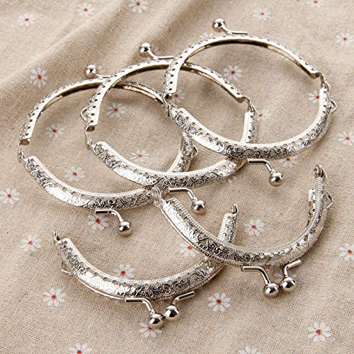 Mtsooning 20PCS Metal Wallet Clasp, Bronze Retro Arch Purse Coin Bag, Metal Frame Kiss Clasp Lock for DIY Bag Sewing Craft