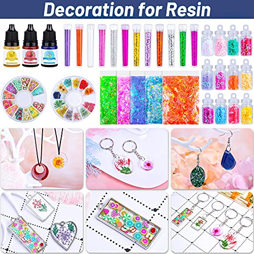 UV Resin Kit with Light, 136 Pcs UV Epoxy Resin Supplies with Upgrade UV Lamp Jewelry Resin Molds Starter DIY Kits Tools for Clear Casting Keychain Necklace Bracelet Making Arts Crafts Decor