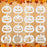 16 Pieces 8 Inch Large Halloween Pumpkins Stencils Decorative Reusable Plastic Halloween Painting Template for DIY Drawing Stencils