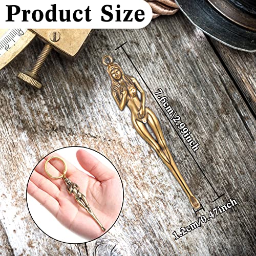 Wax Carving Tools 3 Pieces 2.99 x 0.47 Inch Rigs for Wax Girls Patterns Wax Scoop Brass Carving Tools for Wax Small Wax Clay Sculpting Tools for Pottery Sculpting Modelling Carving
