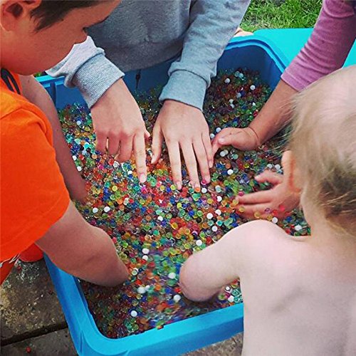 Water Beads for Kids None Toxic 50000 Rainbow Mix Water Growing Balls for Kids Tactile Sensory Toys,Vases,Wedding and Home Decoration