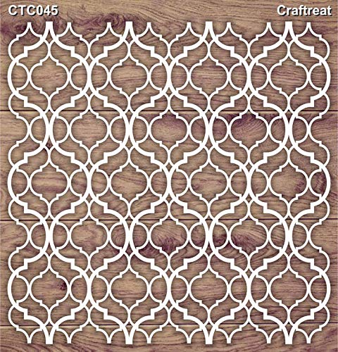 CrafTreat Laser Cut Chipboard Embellishments for Card Making and Scrapbooking - Trellis in Trellis - Size: 5.5X6 Inches - Mixed Media Embellishments for Crafting