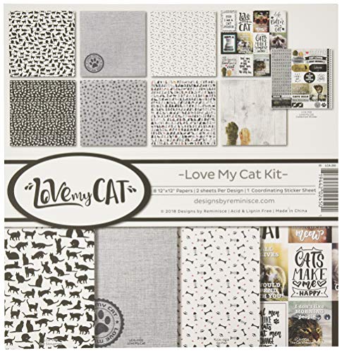 Reminisce (REMBC) Love My Cat Scrapbook Collection Kit, Multi Color Palette