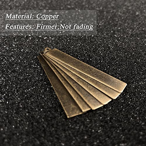 AKHAT - Brass Metal Stamping Rectangle Blanks for Metal Stamping and Jewelry Making Supplies (4 Size, 24 Pack, Antique Bronze)