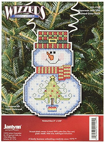 Janlynn Cross Stitch Kit, Snowman with Tree