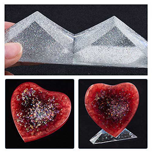 2 Sizes Resin Molds Heart-Shaped Photo Frame Mold, DIY Personalized Photo Silicone Tool, for Making Souvenir Handmade Crafts Home Decoration