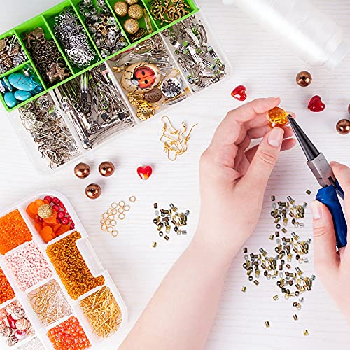 3500 Pieces Tube Crimp Beads 7 Colors Jewelry Crimp Beads Cord End Tube Caps for Earrings Bracelets Necklace Pendants DIY Crafts Jewelry Making Accessories (2.0 mm)