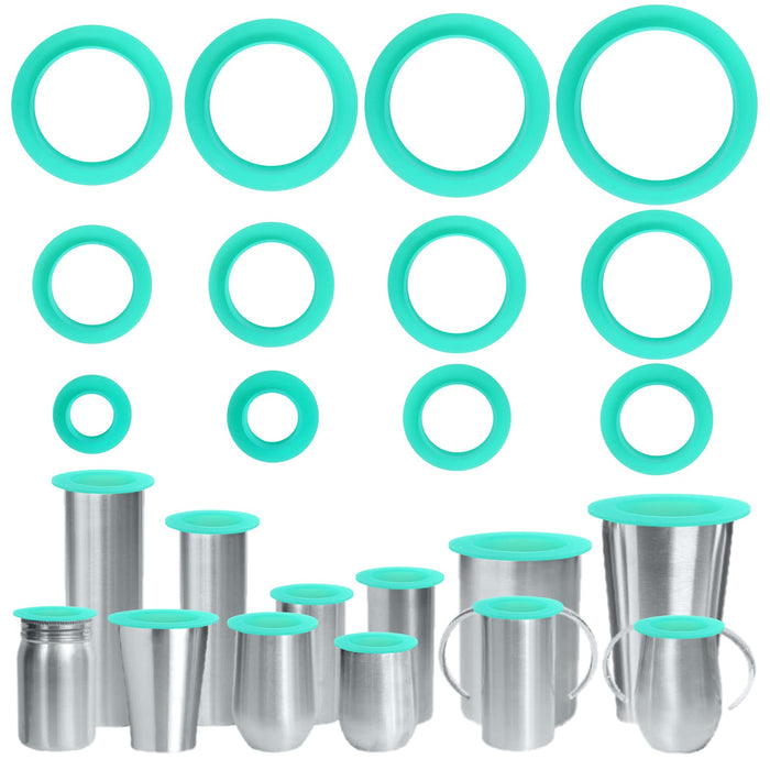 ZOCONE 12PCS Tumbler Shields for Epoxy Tumbler, Multi-Size Silicone Tumbler Protector Keeps Spray Paint, Epoxy Resin Tumbler Making Supplies Cup Tumbler Inserts for Tumbler Clean