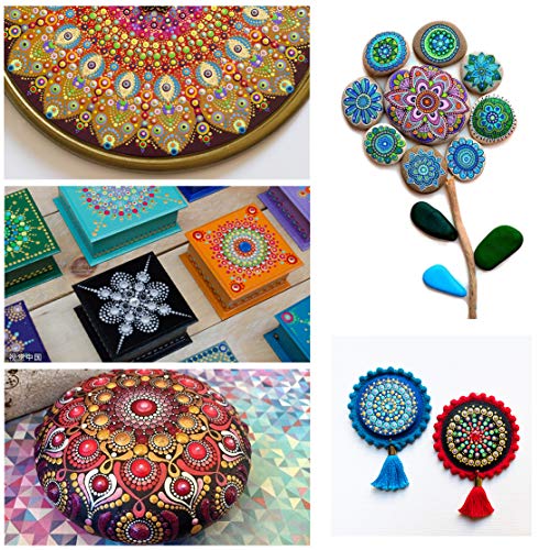 30 PCS Mandala Dotting Kit Mandala Dotting Tools and Stencils for Painting Rocks, Nail Dotting and Art Drawing Supplies