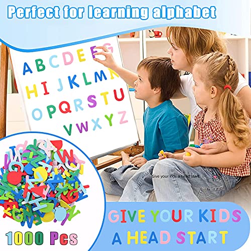 1050Pcs Foam Stickers, Self Adhesive Sticky Letter Sticker for Kids DIY Craft（1.1x0.9in）