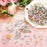 1080 Pieces Rondelle Spacer Beads Crystal Silver Plated Jewelry Bead Decorative Craft Spacer Bead Assorted Flat Crystal Charm Vintage Bead Supply for DIY Bracelet Jewelry Making, 9 Color (8 mm)
