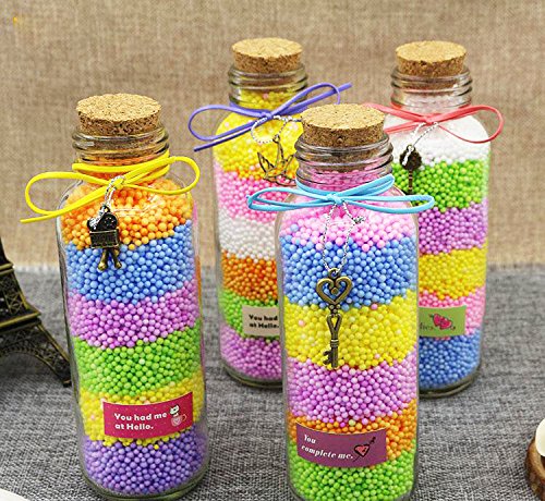 CCINEE 16 Grams 3-5mm Colorful Foam Beads 6-8mm Assorted Size Styrofoam Beads Balls for Kids DIY Slime Making and Party Decoration 30000pcs