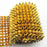 AEAOA 1 Yard Sew Stitch On Spike Stud Cone Flatback Punk Rock Trim mesh Bead Craft (Gold)
